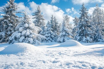 Obraz premium Winter season background created with Generative AI