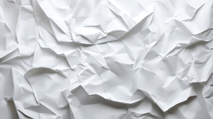 Obraz premium A white paper with a lot of creases and wrinkles