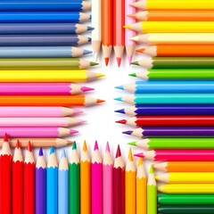 Fototapeta premium Color pencils isolated on white background