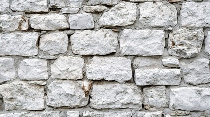 Obraz premium White Stone Wall Texture for Background Use