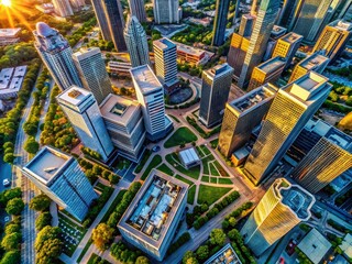 Fototapeta premium Stunning Dronebase Architectural Photography of Modern Urban Landscapes and Innovative Structures