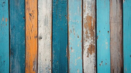 Colorful Wooden Planks Background for Design Projects