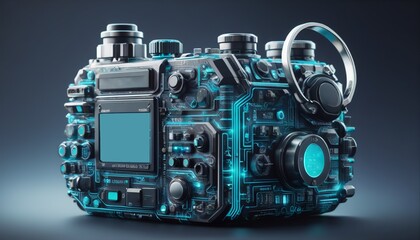 Fototapeta premium Illustration of a future advanced time bomb