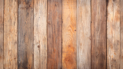 Fototapeta premium Rustic weathered wood texture on a brown background with natural imperfections