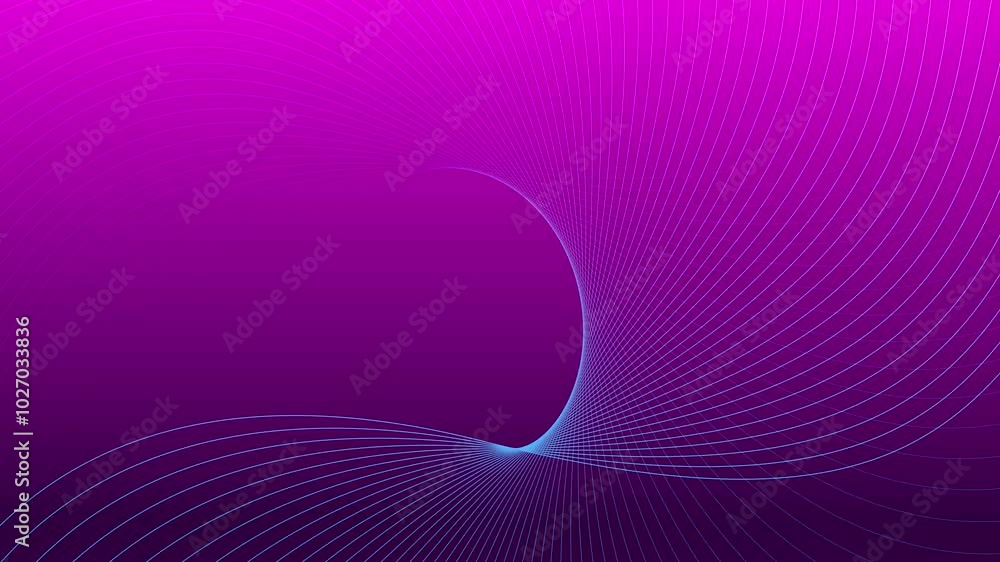 Aufkleber futuristic lines tech motion background. abstract thin color wavy line over background.