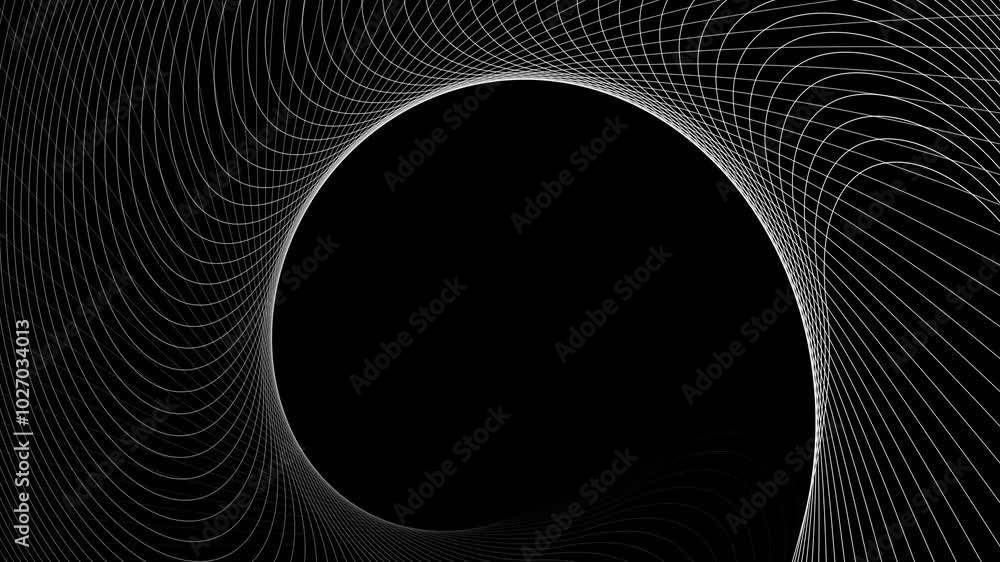Poster futuristic lines tech motion background. abstract thin color wavy line over background.