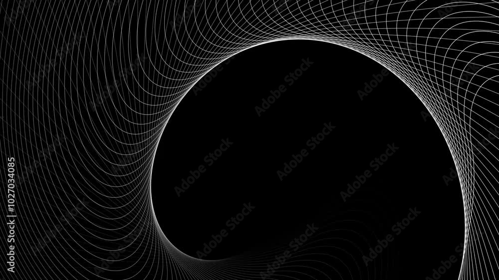 Aufkleber futuristic lines tech motion background. abstract thin color wavy line over background.