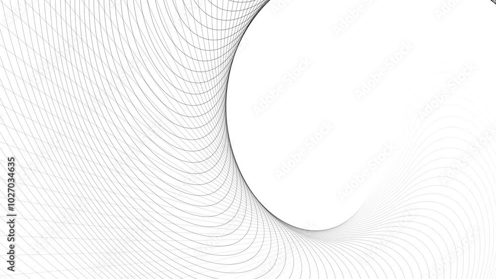 Poster black color curve line wave motion on white background