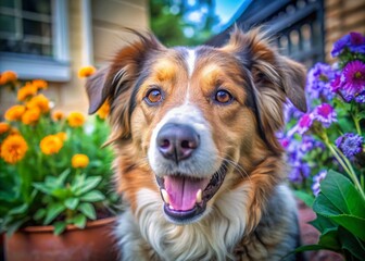 Stunning Macro Portrait of a Dog Outdoors in Natural Light for Pet Lovers