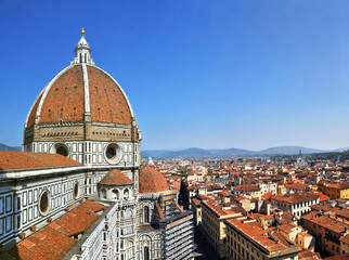 Fototapeta premium Florence Duomo Cathedral and City Panorama. Italy.