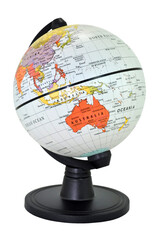 Isolated World Globe Featuring Australia