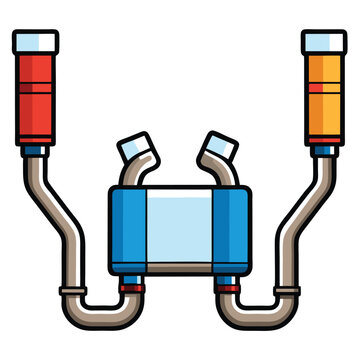 recommend clip art: Exhaust Pipe silhouette vector illustration.