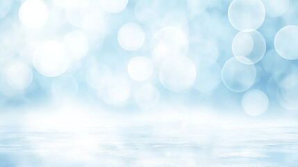 Ethereal ice blue circles create a winter wonderland effect on a frozen lake