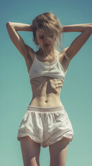 Fototapeta premium International Anorexia Day. thin people. Anorexia