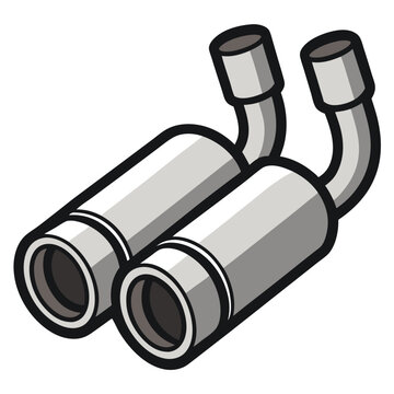 recommend clip art: Exhaust Pipe silhouette vector illustration.