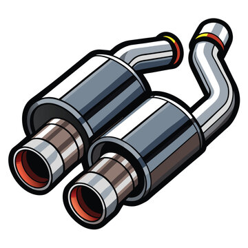 recommend clip art: Exhaust Pipe silhouette vector illustration.