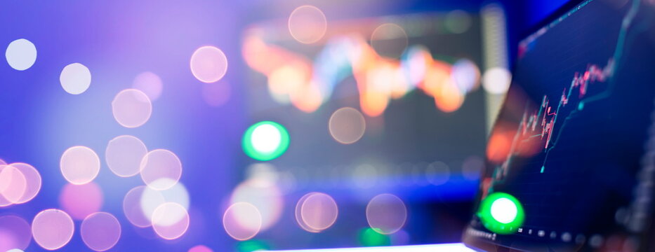 Candle stick graph chart of stock market investment trading.
