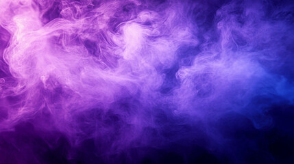 Vibrant purple smoke clouds drifting against a dark backdrop at twilight