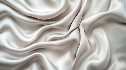 Fototapeta premium Elegant White Satin Fabric Texture