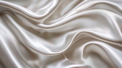 Fototapeta premium Smooth White Silk Fabric Texture Background