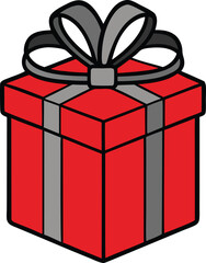 A gift box cartoon vector