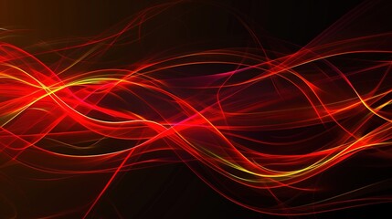 Fire Rays on Black Background - an intense and dramatic visual. The image features vibrant fire rays radiating against a dark backdrop, creating a captivating and energetic atmosphere.