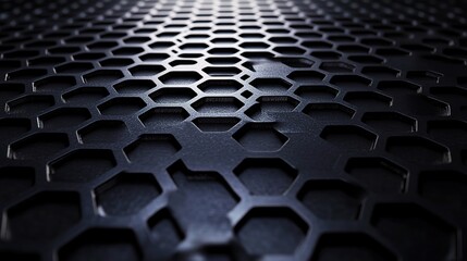 Abstract Metal Honeycomb Pattern Background