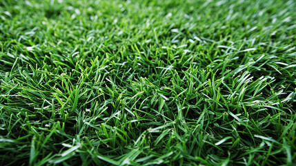 Fototapeta premium Soft, healthy grass with a rich green color A close-up