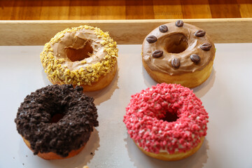 a donut dessert on display