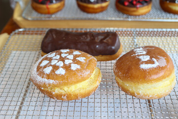 a donut dessert on display