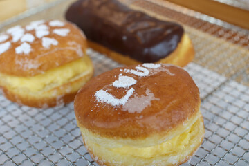 a donut dessert on display