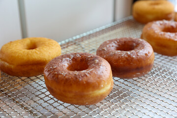 a donut dessert on display