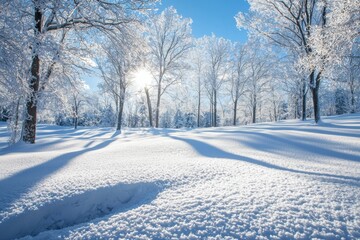 Obraz premium Winter season background created with Generative AI