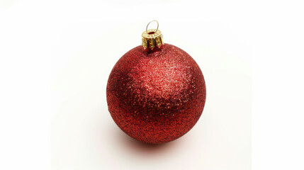 shiny red Christmas ornament with glitter, perfect for holiday decorations and festive celebrations. This beautiful ornament adds touch of sparkle to any Christmas tree