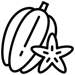 star fruit icon. star fruit symbol for your web design