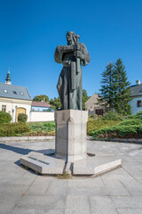A bronze statue of prince Pribina in Nitra. Slovakia.