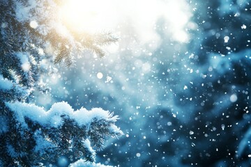 Obraz premium Winter season background created with Generative AI