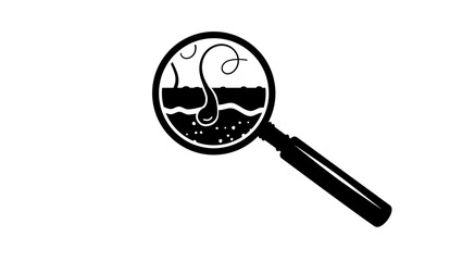 Dermatology symbol, black isolated silhouette