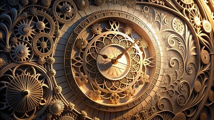 Obraz premium Time Clock Paper Cut Artwork - Conceptual Documentary Photography