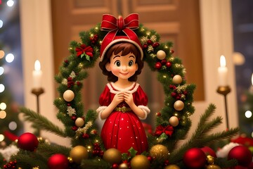 ia generated. "Christmas Charm: Ornaments, Tinsels and Festive Decorations for Congratulations"