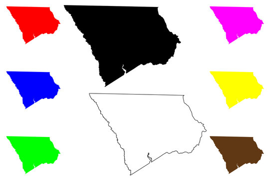 Chesterfield County, State of South Carolina (U.S. county, United States of America, USA, U.S., US) map vector illustration, scribble sketch Chesterfield map