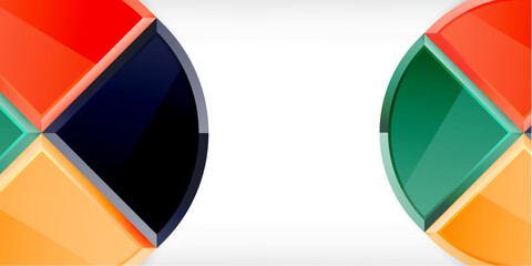 Glossy circles geometric background. Vector Illustration For Wallpaper, Banner, Background, Card, Book Illustration, landing page