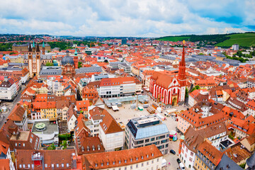 Wurzburg old town in Bavaria, Germany