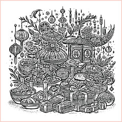 lunar new year,Chinese dragon,
Dragon with round shield, cut, out vector, silhouette,
fantasy, mythology, reptile, tattoo, characters, clip art, cut out, luxury, mascot, medieval, monochrome, prosperi