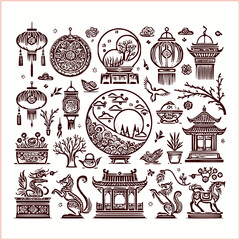 lunar new year,Chinese dragon,
Dragon with round shield, cut, out vector, silhouette,
fantasy, mythology, reptile, tattoo, characters, clip art, cut out, luxury, mascot, medieval, monochrome, prosperi