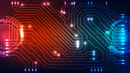 Abstract technology background with circuit board, vector illustration eps 10.