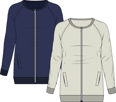 Fitted Ziper Cardigan design for ladies