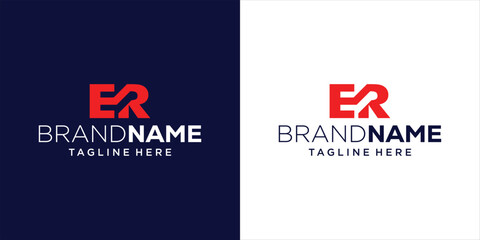 Creative Abstract ER Letter Logo Design, Design Inspiration, Illustration, Vector