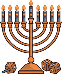 hanukkah vector illustration