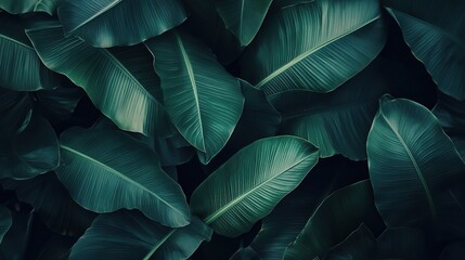 Obraz premium Lush Green Leaves in Natural Arrangement